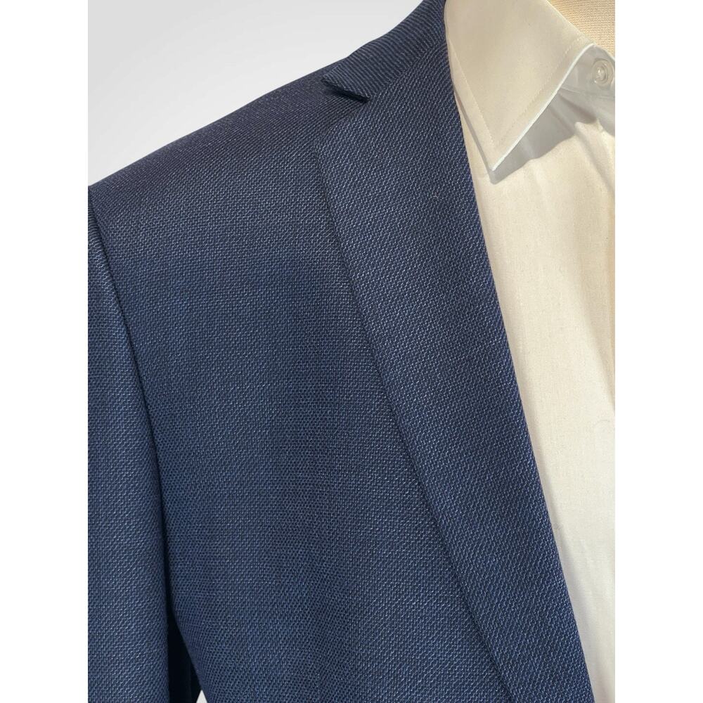 Jos A Bank Traveler 48L Tailored Fit Starlight Blue Hopsack Blazer Sport Coat - Picture 6 of 15